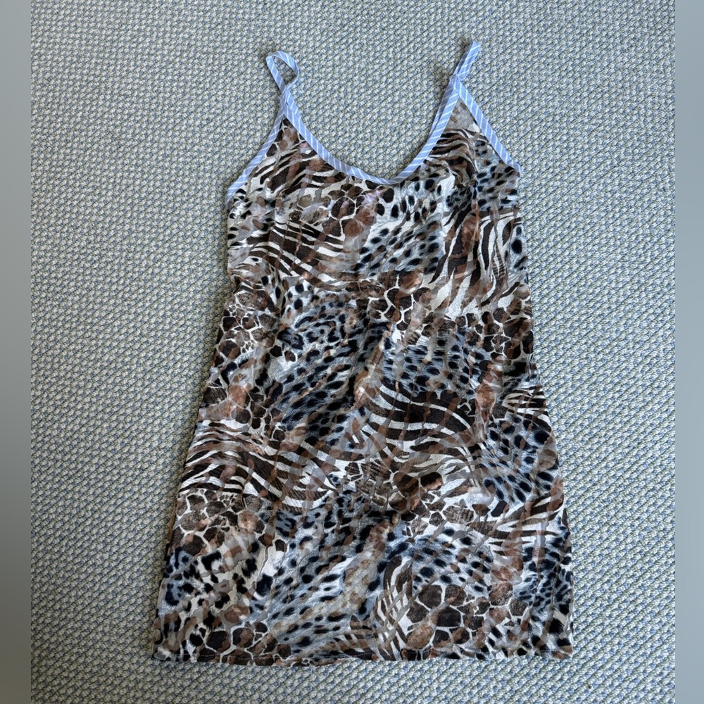 Hand Over Animal Print Mini Dress